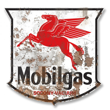 MOBILGAS " trash "  laminated decal