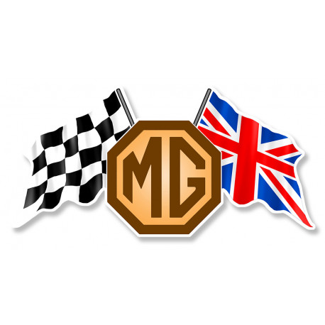 MG right Flags Laminated decal