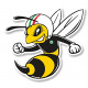 VESPA BEE left laminated decal