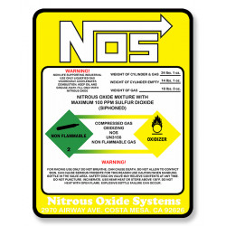 NOS   laminated decal