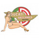 DUCATI  right Pin Up vinyl decal