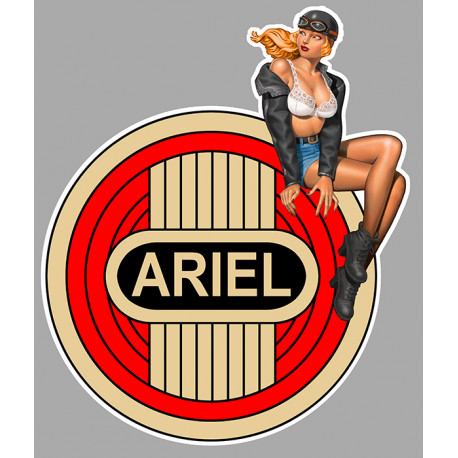 ARIEL Pin Up droite Sticker  vinyle laminé