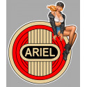 ARIEL Pin Up vintage droite Sticker  vinyle laminé