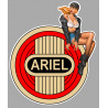 ARIEL right vintage Pin Up laminated decal
