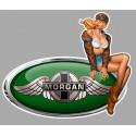 MORGAN  Vintage right Pin Up laminated decal