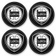 LANCIA  Black x 4  laminated decals