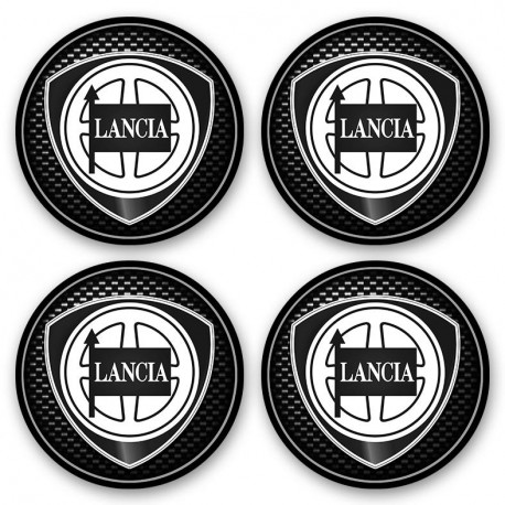 LANCIA  Black x 4  laminated decals