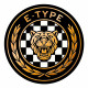 JAGUAR E TYPE  laminated decal