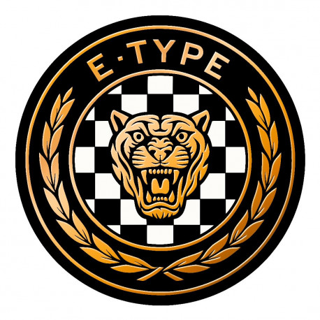 JAGUAR E TYPE  laminated decal