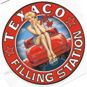 TEXACO Pin up  Sticker vinyle laminé