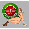 ZUNDAPP  left Pin Up laminated vinyl decal