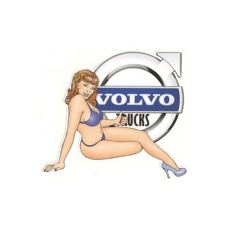 VOLVO TRUCK  right Pin Up laminated vinyl decal