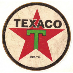 TEXACO  Sticker vinyle decpupé ( dessiné vieilli )