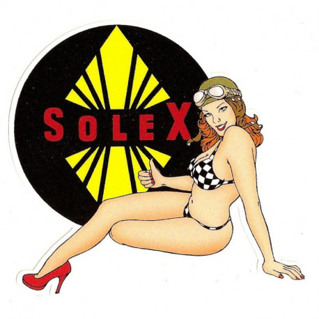 TEXACO  Pin Up gauche Sticker vinyle decoupé