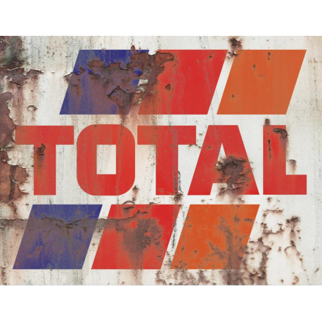 TOTAL  Sticker vinyle laminé ( dessiné rouillé )