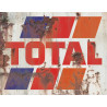 TOTAL  Sticker vinyle laminé ( dessiné rouillé )