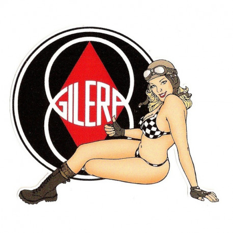 GILERA Pin Up Sticker vinyle laminé geuchr