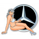 MERCEDES BENZ  right Pin Up laminated decal