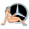 MERCEDES BENZ  right Pin Up laminated decal