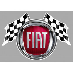 FIAT POLSKI FLAGS sticker vinyle laminé