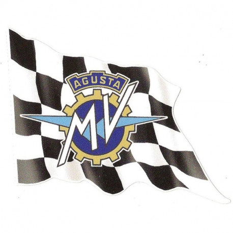 MV AGUSTA   Flag Sticker vinyle laminé gauche
