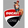 DUCATI Vintage right Pin Up laminated decal