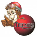 TRIUMPH Skull Sticker gauche vinyle laminé
