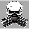 TRIUMPH Pistons Skull Sticker vinyle laminé