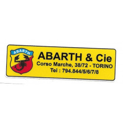 ABARTH  Sticker vinyle laminé ( fin de stock, non refabriqué )