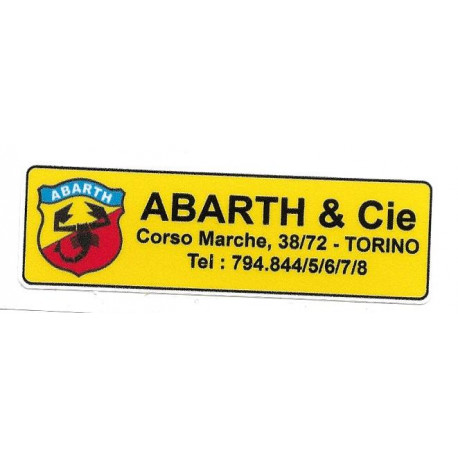 ABARTH  Sticker vinyle laminé ( fin de stock, non refabriqué )