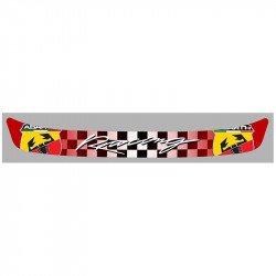 abarth Racing Sticker Visière Casque vinyle laminé