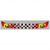 abarth Racing Sticker Visière Casque vinyle laminé
