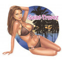 Pin Up Saint Tropez  laminated decal