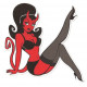 Pin Up DEVIL Sticker UV 120mm x 90mm