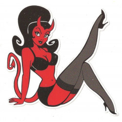 Pin Up DEVIL Sticker UV 120mm x 90mm