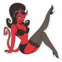 Pin Up devil droite Sticker 