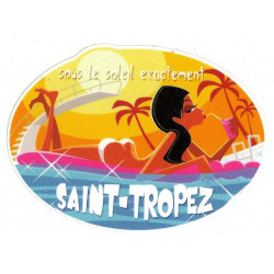 Pin Up Saint Tropez  Sticker UV 150mm x 105mm