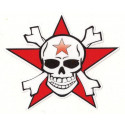 SKULL STAR   Sticker vinyle laminé