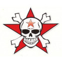 SKULL STAR  Laminated vinyl decal