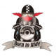 " BORN TO RIDE " Biker laminated decal