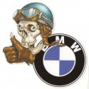 BMW Skull  left laminated decal