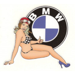 BMW Pin Up Sticker UV  150mm x 150mm