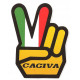 CAGIVA Number one  Sticker UV  75mm x 52mm