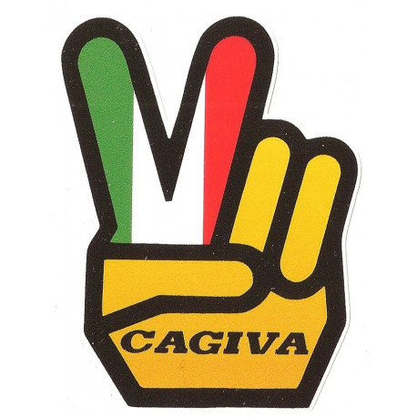 CAGIVA Number one  Sticker UV  75mm x 52mm