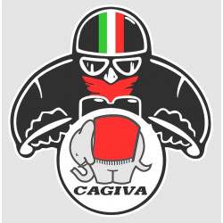 CAGIVA  Motard Sticker UV  75mm x 75mm 