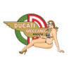 DUCATI Meccanica left Pin Up laminated decal