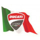 DUCATI Flags Sticker UV  75mm x 55mm