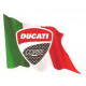 DUCATI left Flag laminated decal