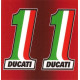DUCATI Flags Sticker UV  75mm x 55mm