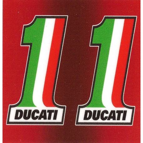 DUCATI Flags Sticker UV  75mm x 55mm